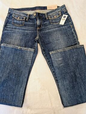 Gap Low Rise Flare Jeans with Front Flap Pockets - Size 12 Reg - CB